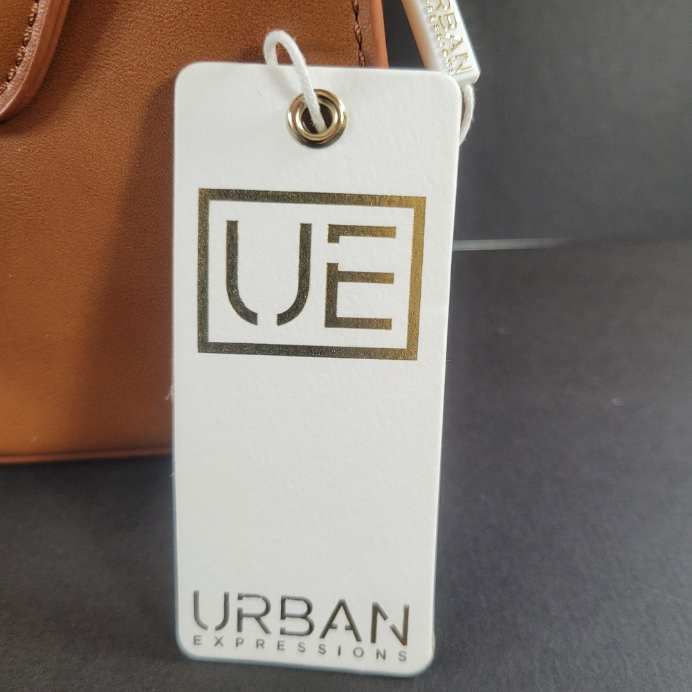 Urban Expressions Brown Vegan Leather Purse With Crossbody Strap - Picture 3 of 5